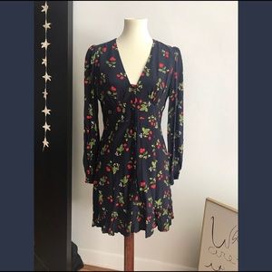 ASTR The Label Navy Print Skater Dress M NWT